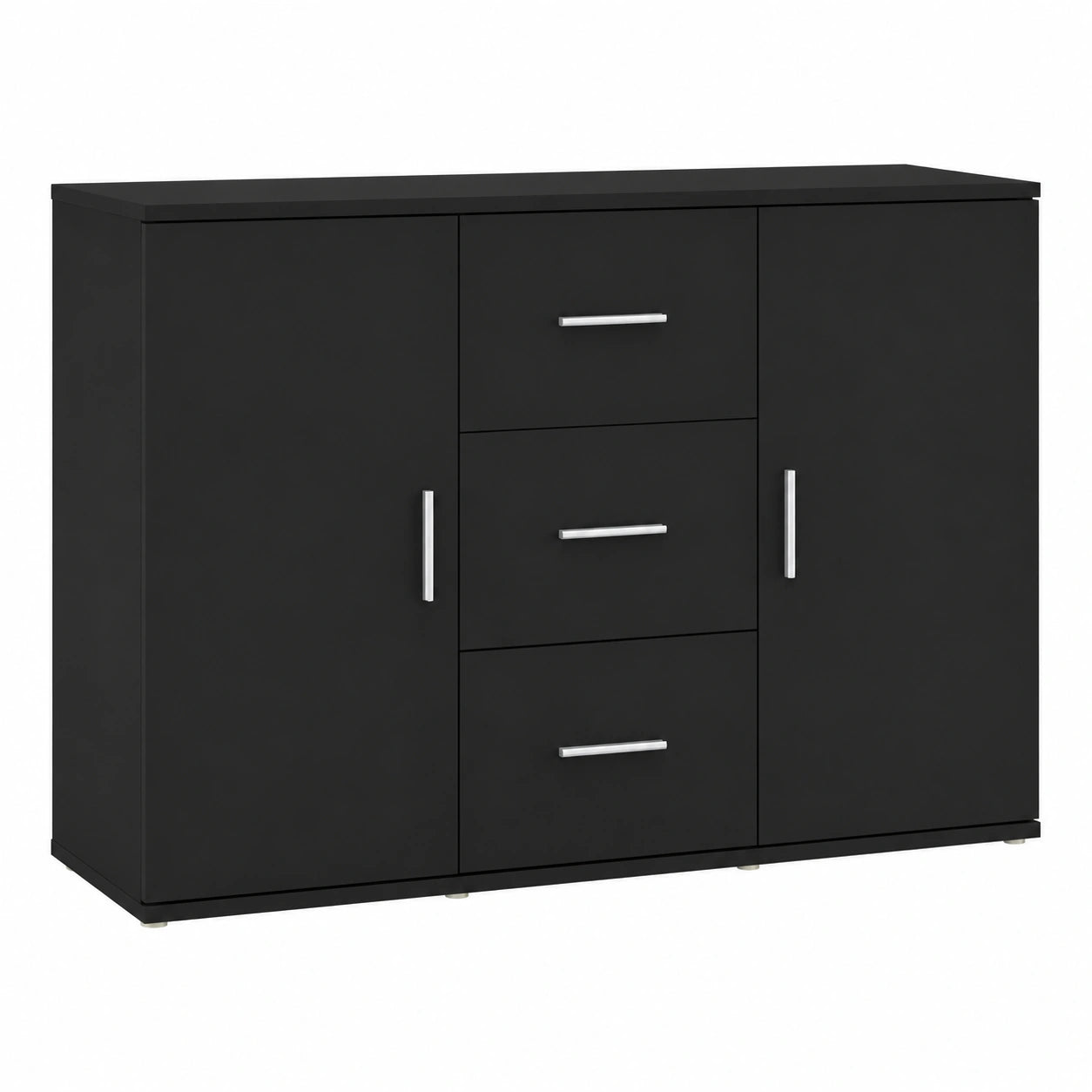 Buffet de Rangement Intérieur Salle de Séjour Noir 91x29,5x65 cm