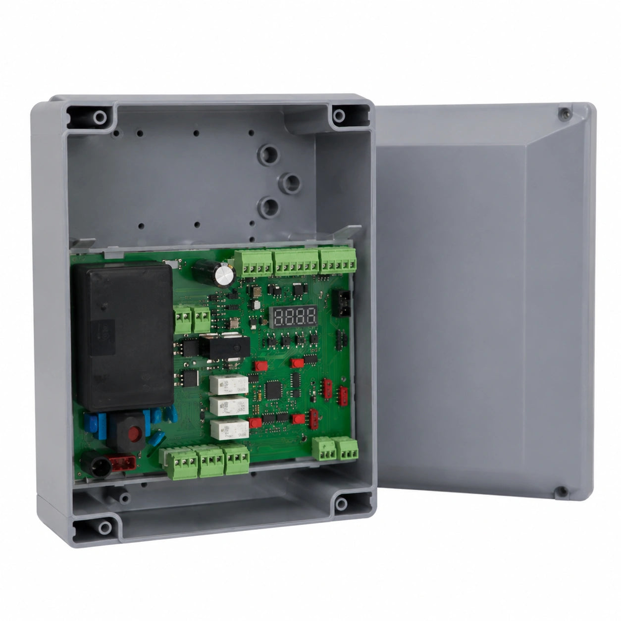 Armoire de commande multifonction pour portails battants avec écran de programmation et autodiagnostic