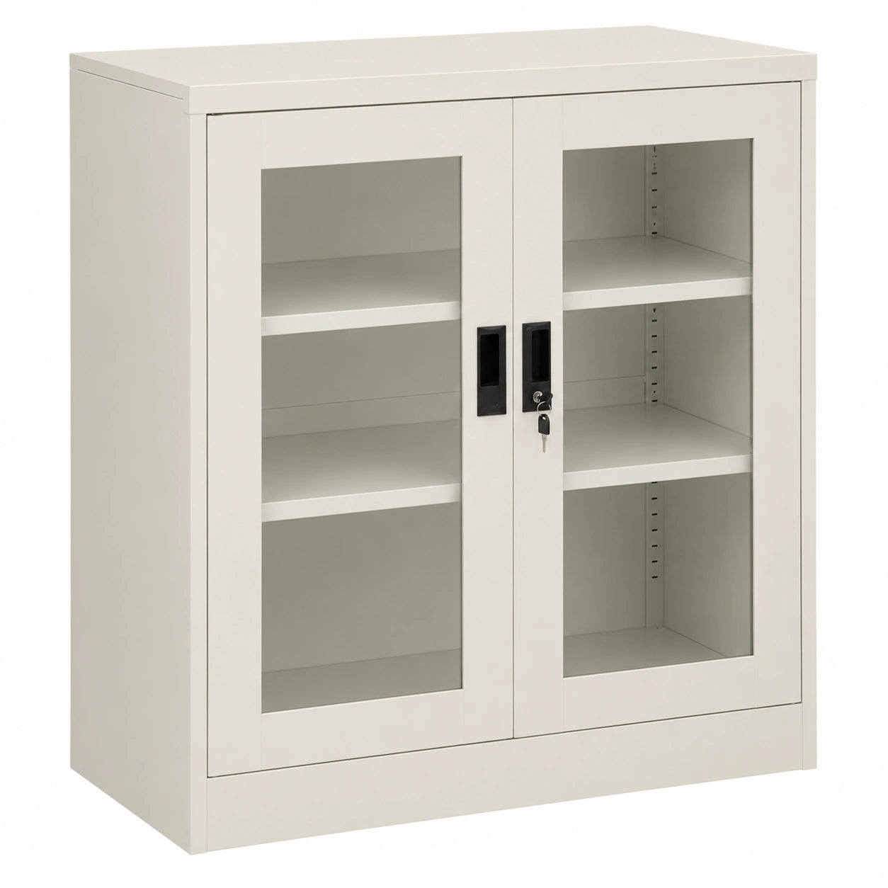 Armoire de bureau multifonction en acier gris clair