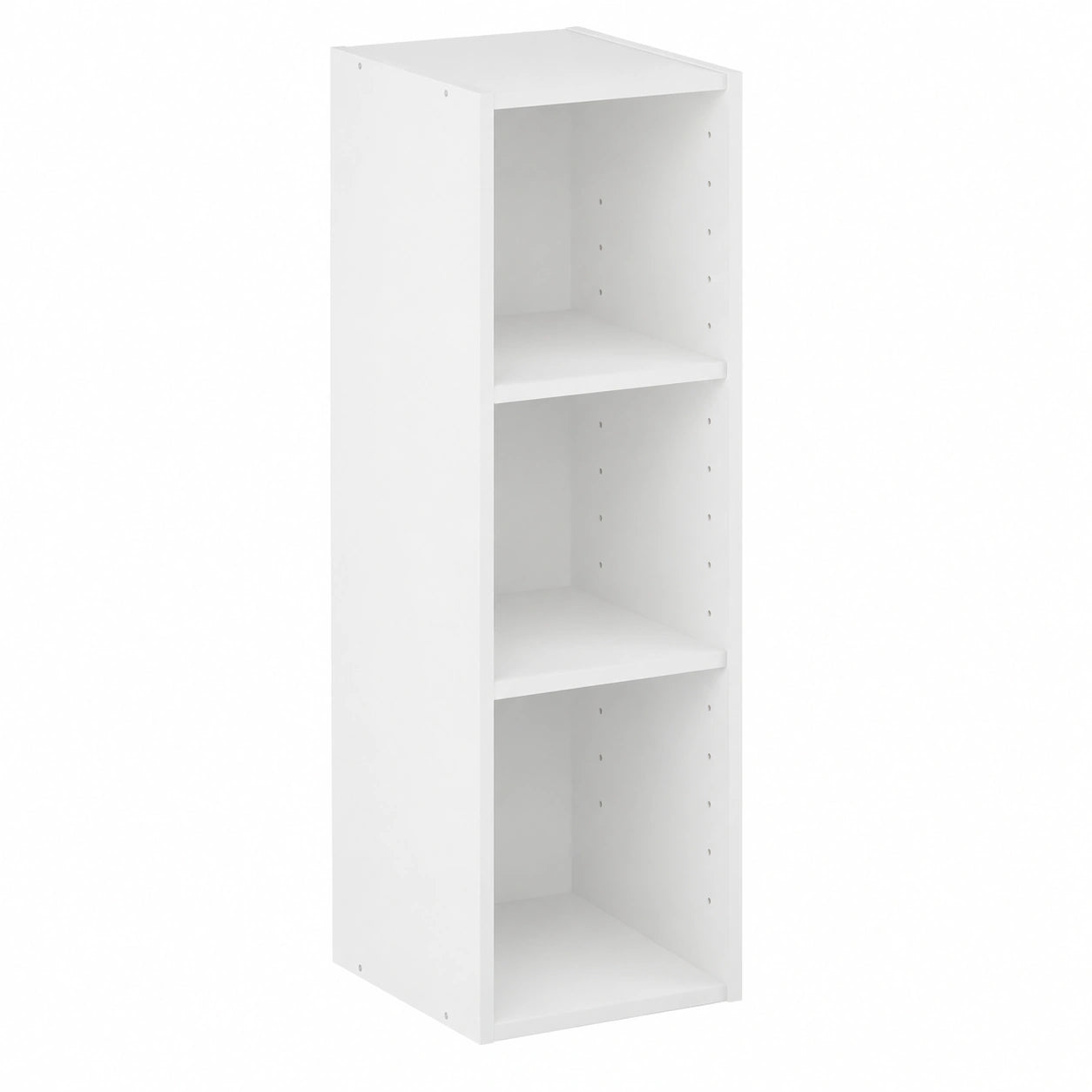 Étagère à Livres 3 Niveaux pour Salon et Bureau, Blanc