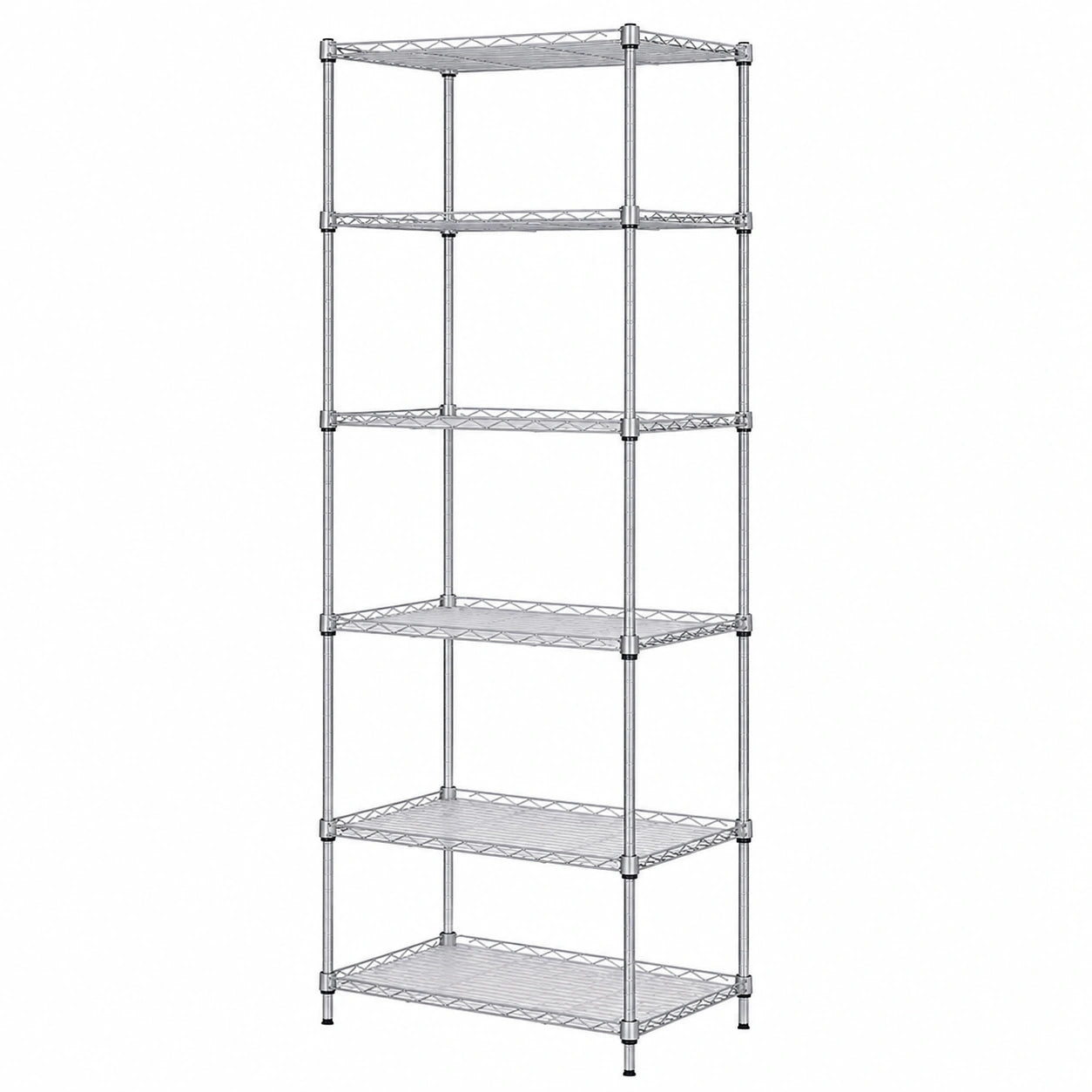 Étagère de rangement en métal à 6 niveaux pour cuisine et salle de bain