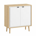 Buffet Moderne Brillant avec Étagère Réglable, 2 Portes