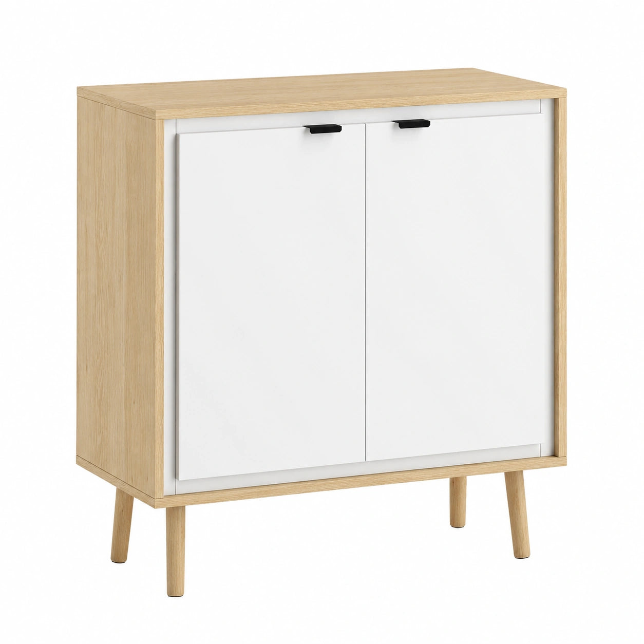 Buffet Moderne Brillant avec Étagère Réglable, 2 Portes