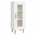 Buffet Blanc Moderne avec Grand Espace de Rangement pour Salon