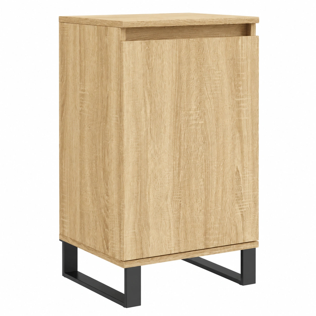 Buffet avec espace de rangement ample - Armoire multifonction chambre et salon - Chêne Sonoma