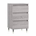 Buffet multifonction avec grand espace de rangement pour chambre et salon - Gris Sonoma