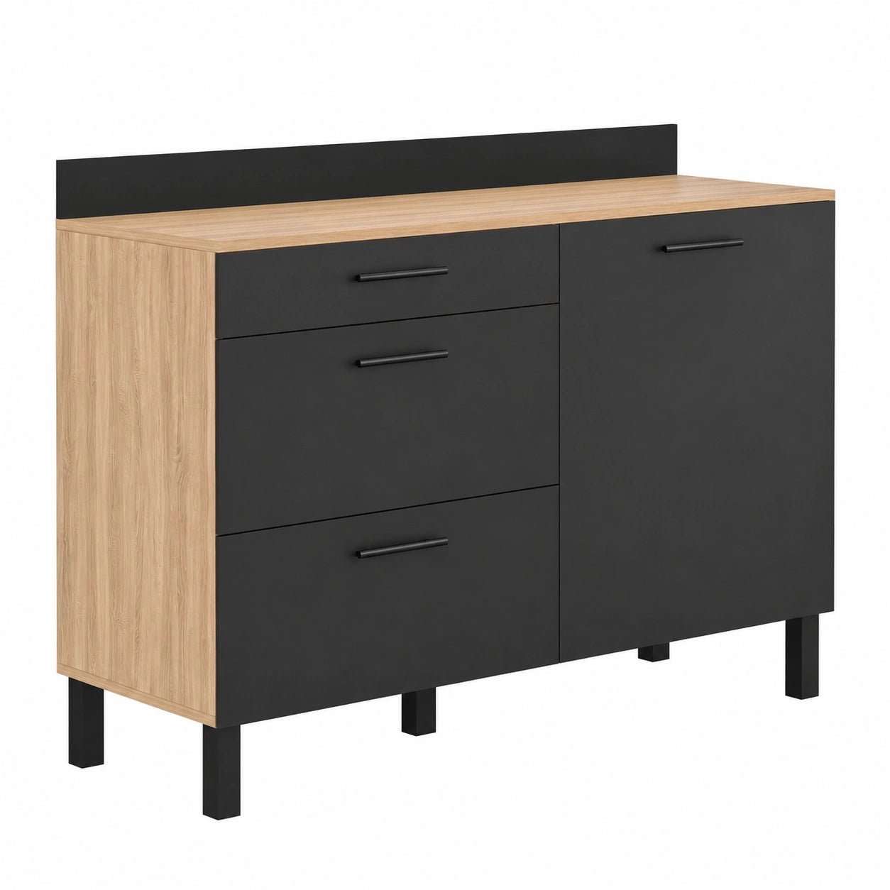 Buffet de cuisine 120 cm avec plan de travail