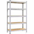Étagère Métallique Blanche de Rangement 5 Niveaux 180x90x40cm Capacité 875kg