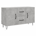 Buffet avec grand espace de rangement pour chambre et salon - Gris béton