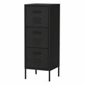 Armoire de rangement multifonction en acier noir pour salon et chambre