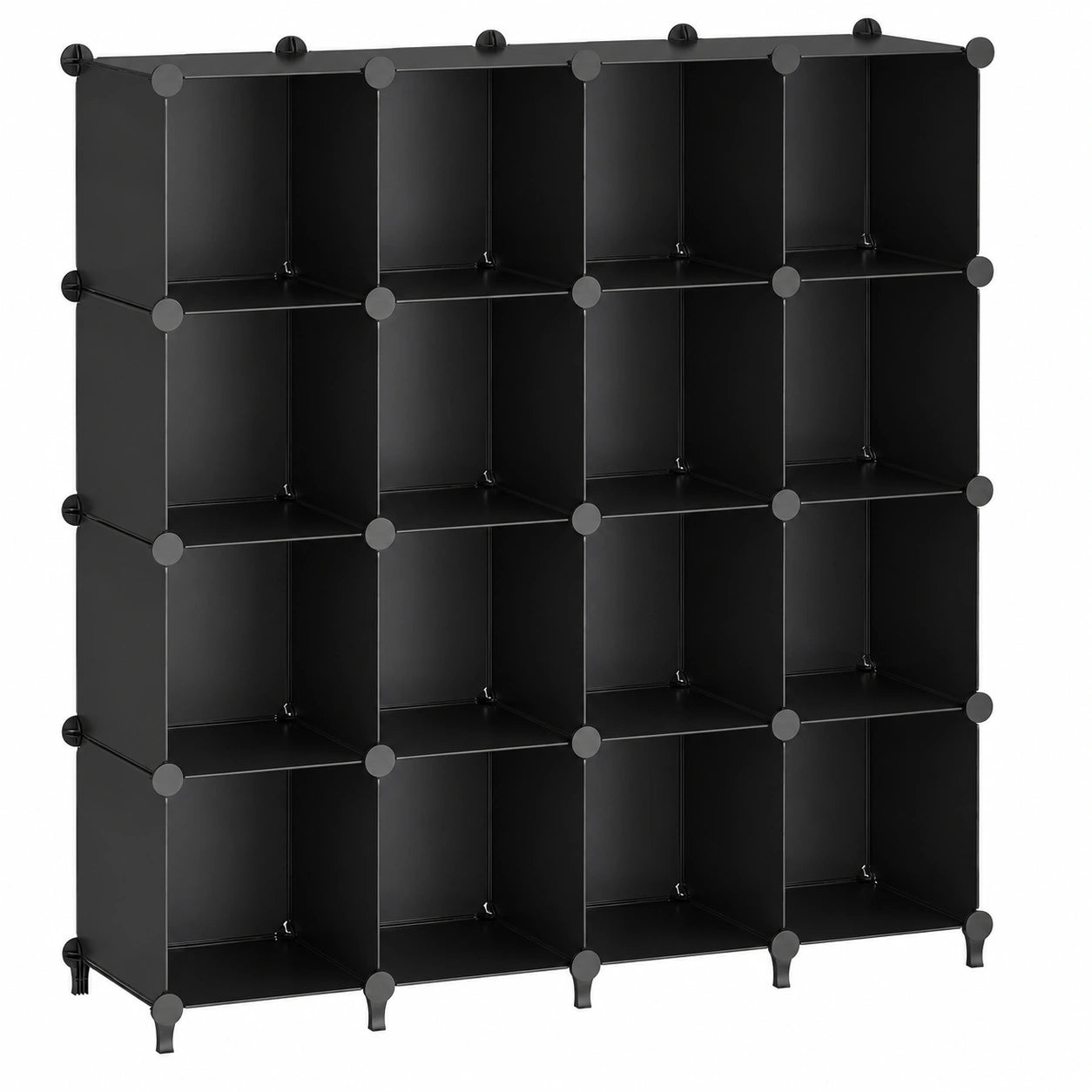 Étagère modulaire avec 20 casiers empilables en plastique pour livres et jouets