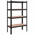 Étagère de Rangement à 5 Niveaux, 40 x 90 x 180 cm, Capacité 875 kg, Planches Réglables, Style Industriel, Noir