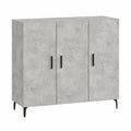 Buffet avec espace de rangement abondant pour chambre et salon - Gris béton - 90 x 34 x 80 cm