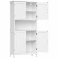 Armoire de salle de bain avec compartiments et étagères réglables
