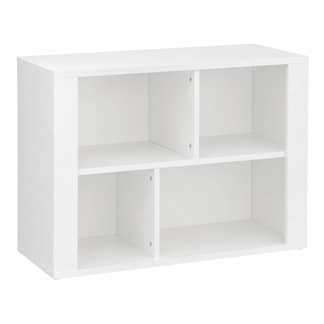 Buffet blanc fonctionnel avec espace de rangement pour salon