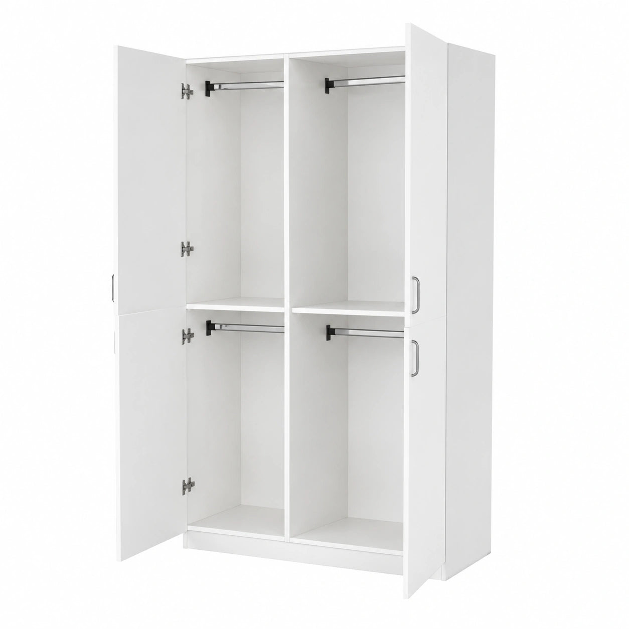 Rails télescopiques ajustables pour armoire, 58-100 cm, 4 pièces, argentées
