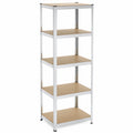 Étagère de Rangement en Acier Galvanisé, 180x60x45 cm, Capacité 500 kg, Argenté