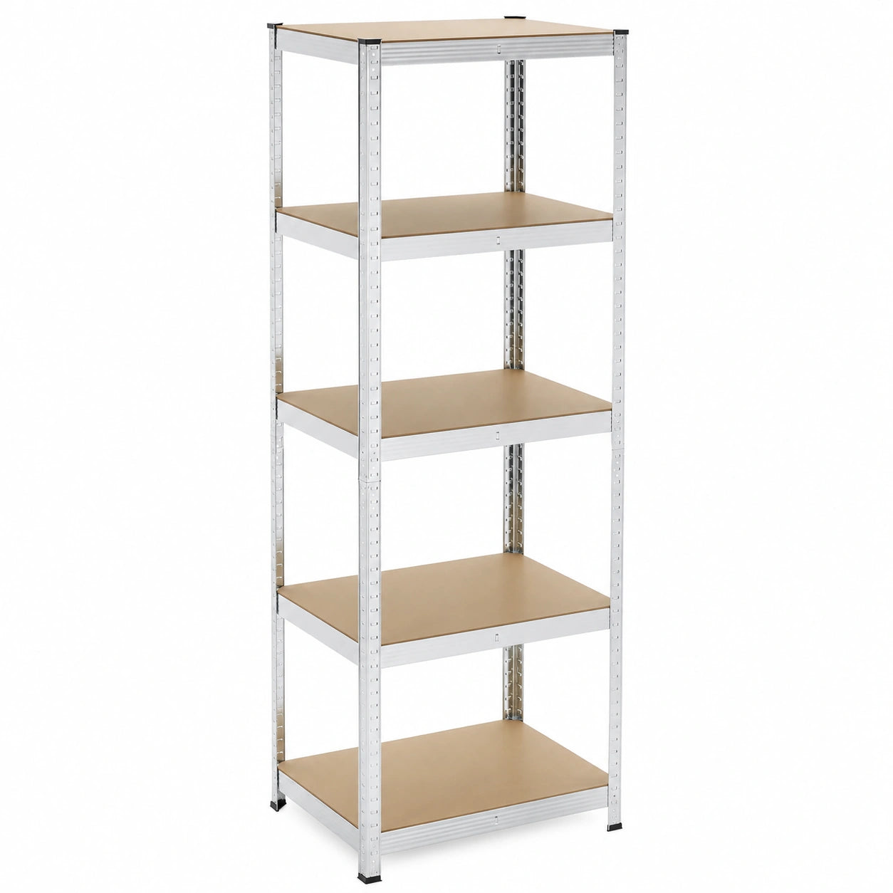Étagère de Rangement en Acier Galvanisé, 180x60x45 cm, Capacité 500 kg, Argenté