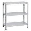 Étagère de rangement en métal à 3 niveaux, capacité 100 kg, dimensions 900x900x400 mm, couleur grise