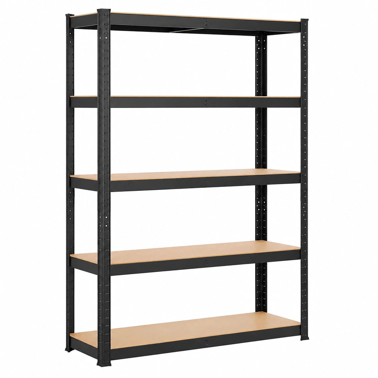 Étagère de rangement 5 niveaux, métal et MDF, ajustable, 180 x 90 x 30 cm