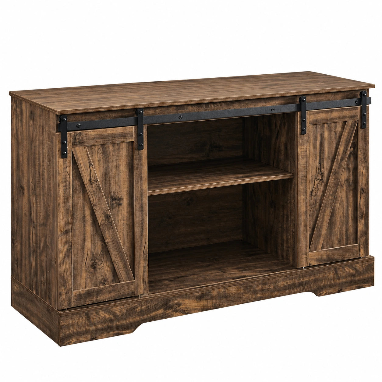 Buffet avec Porte Coulissante et Étagères Réglables pour Intérieur - Grande Capacité 120x40x70cm