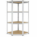 Étagère d'angle robuste en MDF et métal