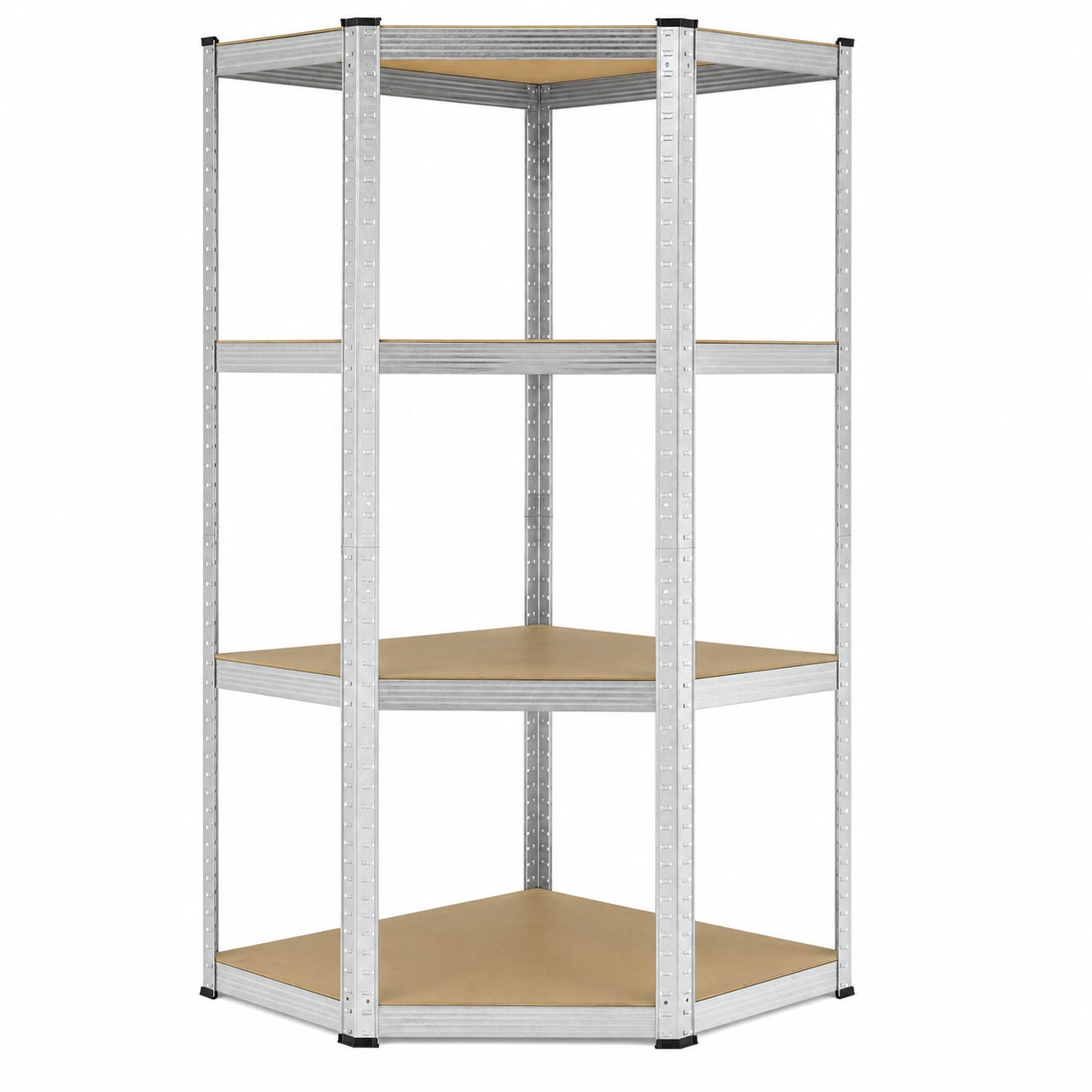 Étagère d'angle robuste en MDF et métal