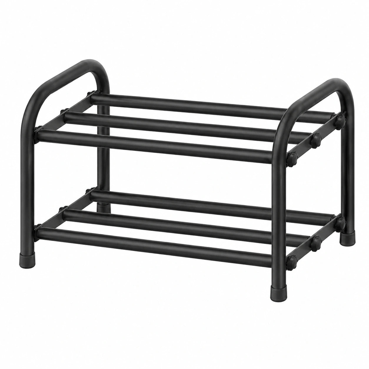 Étagère à chaussures extensible noire pour 4 à 8 paires, idéale pour entrée et chambre