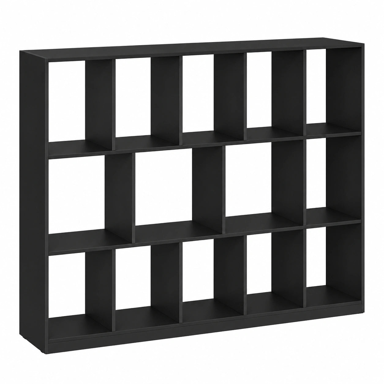 Étagère polyvalente à 13 cubes pour rangement et décoration, bois noir, usage salon et bureau