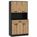 Armoire de cuisine industrielle avec rangement et passe-câbles