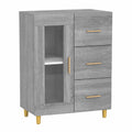 Buffet gris avec espace de rangement multifonction pour salon