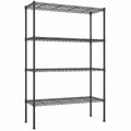 Étagère de Rangement Noire à 5 Niveaux Ajustables pour Toutes Pièces