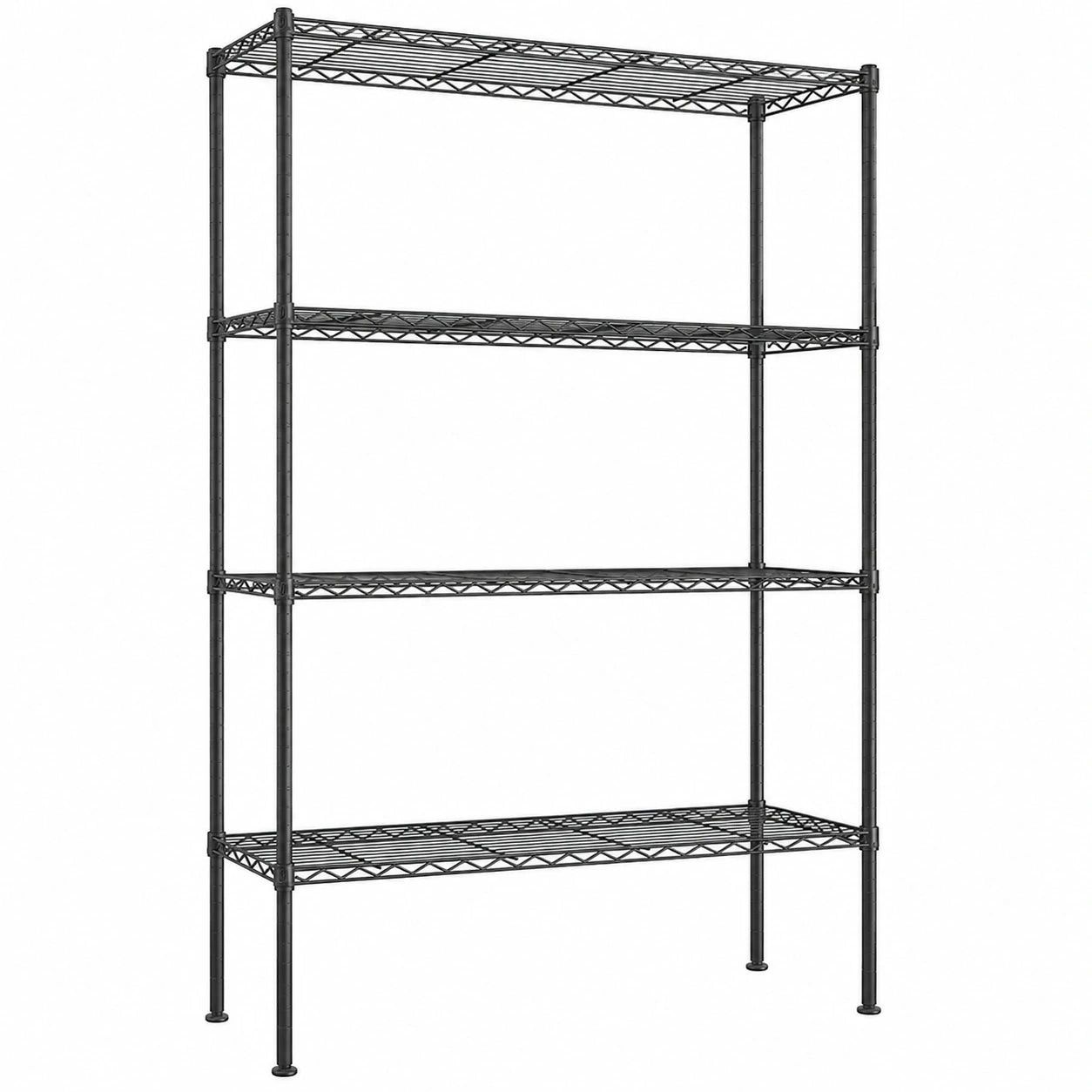 Étagère de Rangement Noire à 5 Niveaux Ajustables pour Toutes Pièces