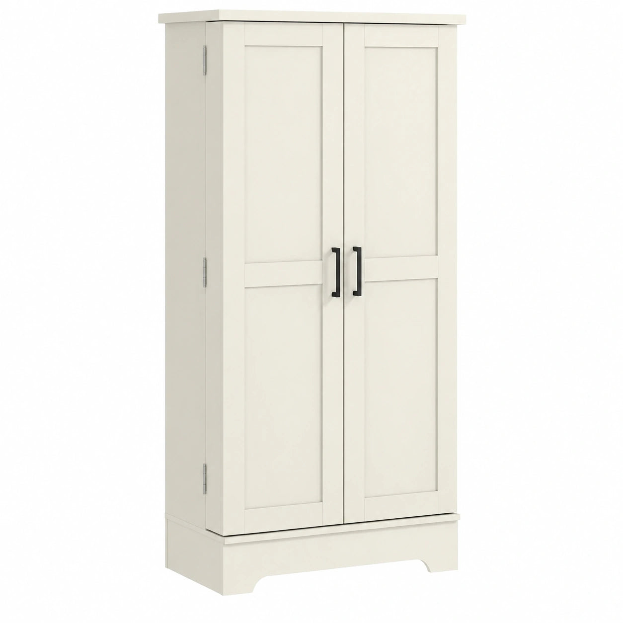 Buffet de Cuisine avec Étagères Réglables et Portes, 5 Niveaux, Crème