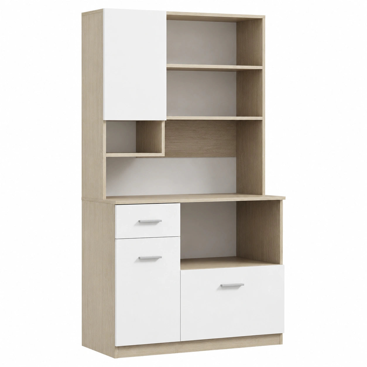 Armoire de cuisine moderne avec étagères réglables et tiroir pour salon