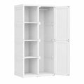 Armoire pliable avec 6 cubes et tringle à vêtements - Blanc